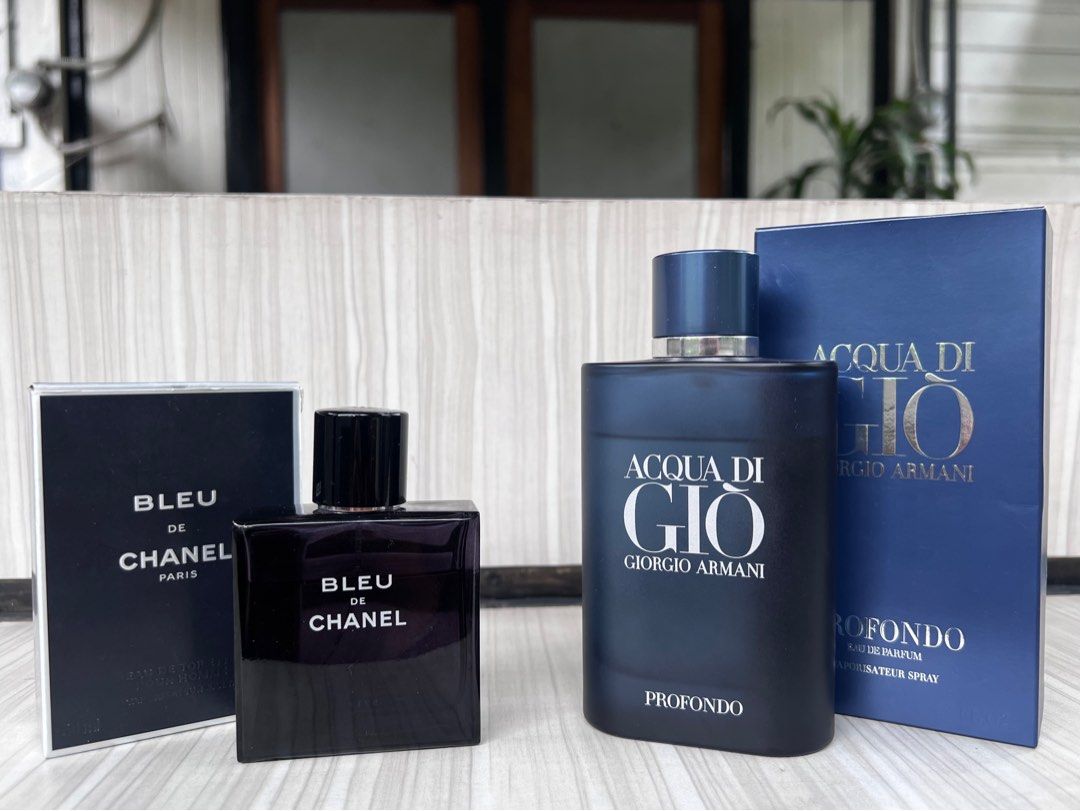 Bleu de Chanel and Acqua di Gio FOR SALE, Beauty & Personal Care, Fragrance  & Deodorants on Carousell