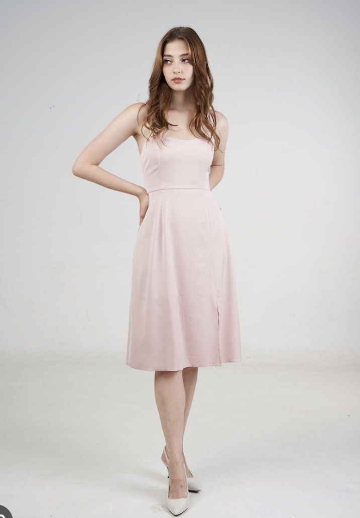 Vestido blush satin