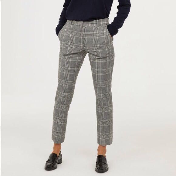 BNWT H M Checkered Slacks in S Women s Fashion Bottoms Other