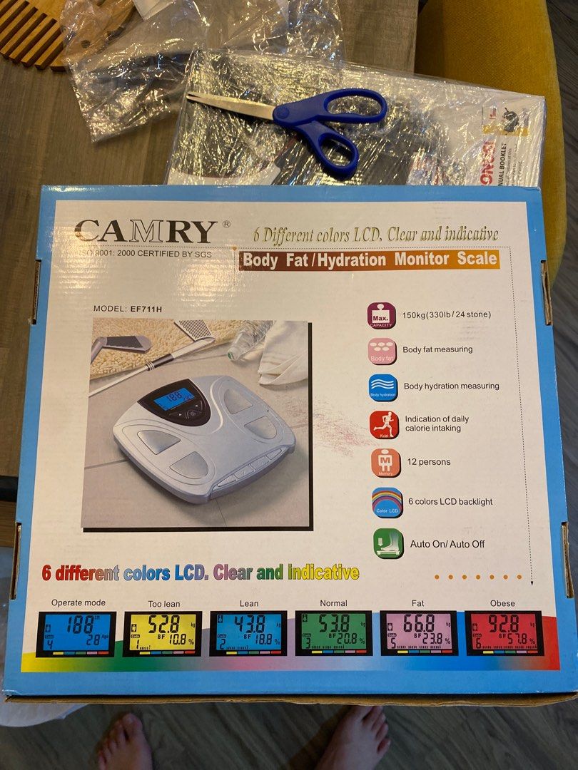 Body Fat / Hydration Monitor Weighing Scale, Health & Nutrition, Health