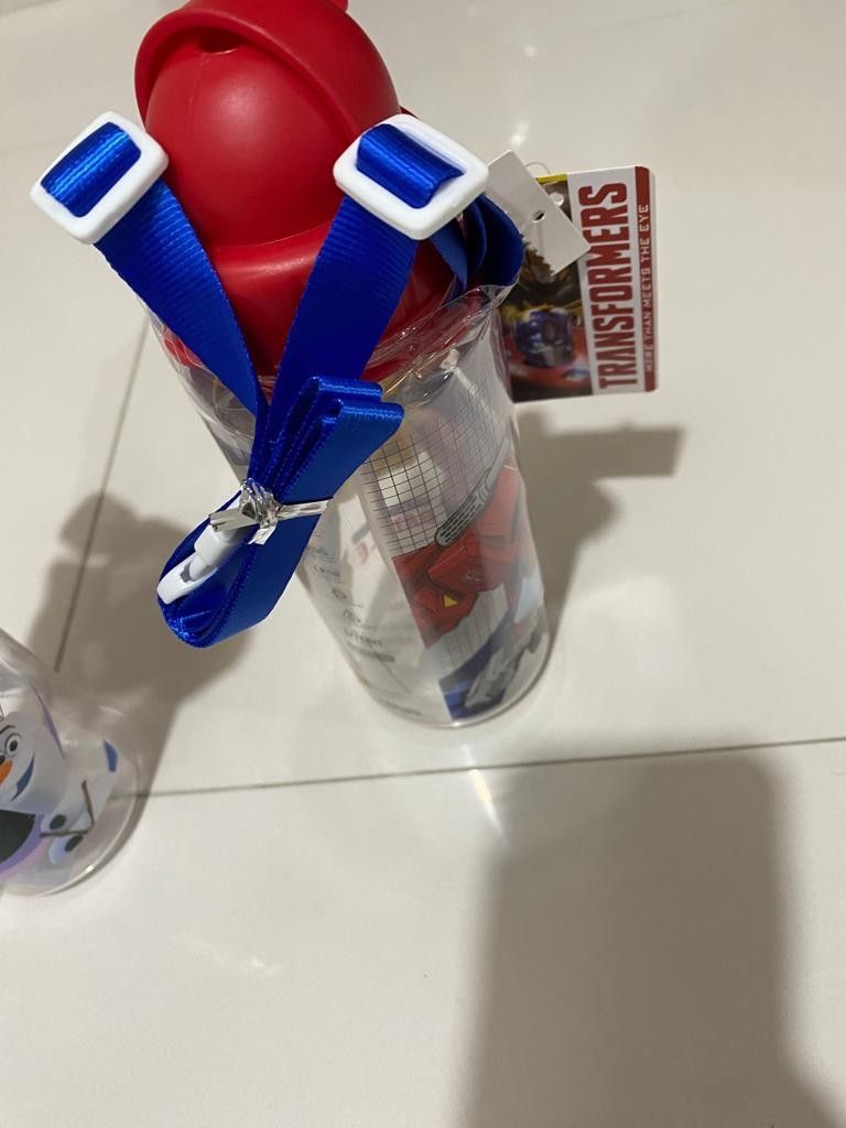 Transformers Water Bottle Kids without Straw 600ml Botol Air Budak