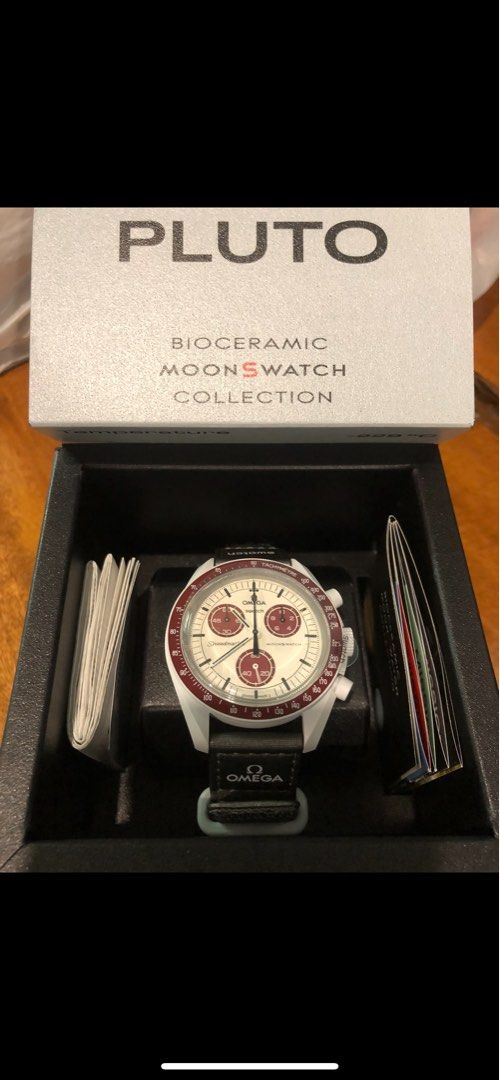 REPRICED: Brand new in box Omega x Swatch Pluto (Category: Luxury Watches) located in Quezon City. Submitted by seller38 (Listing ID 1237759754, Image 1). Description: Brand new in box. Bought in Japan with warranty and certificate. Negotiable for sure buyers. Buyer shoulders shipping. .