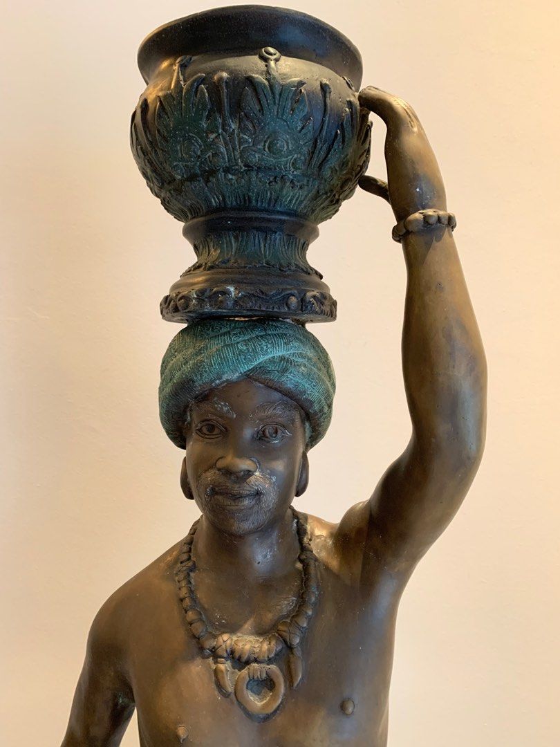Bronze Statue of Water Vessel Bearer, Furniture & Home Living, Home