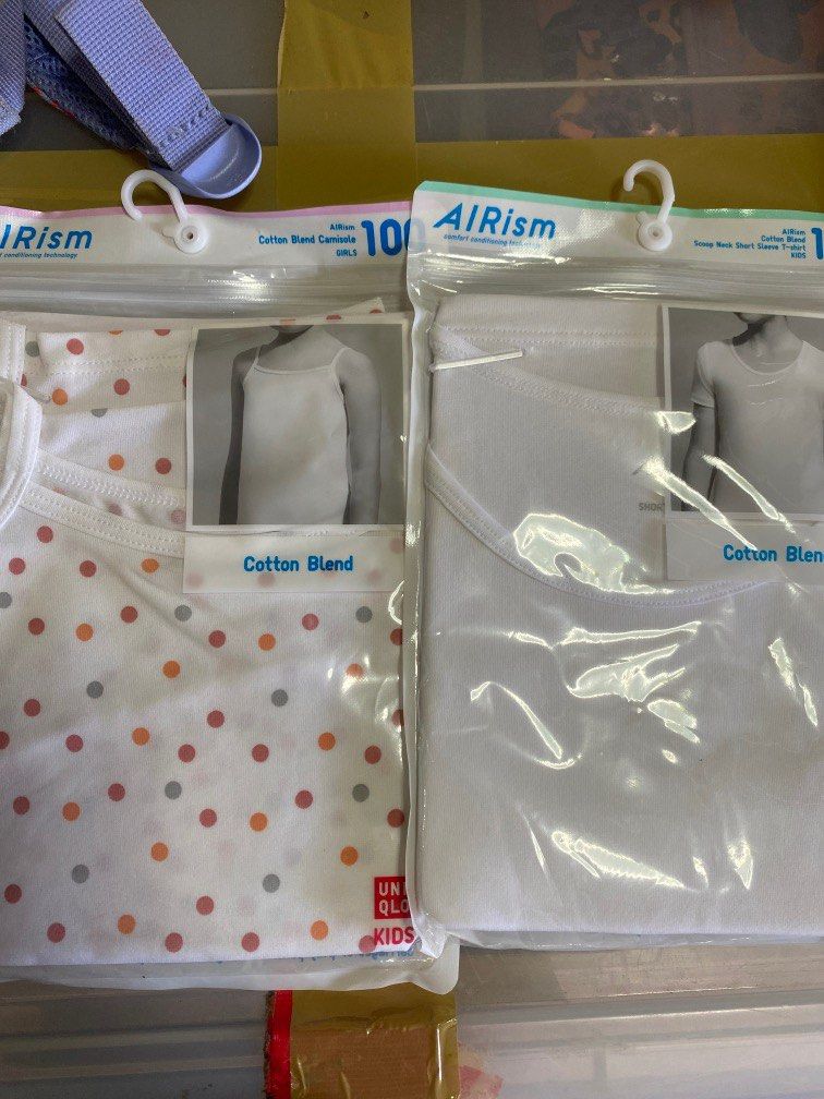 Buy 2 pcs for $8 Airism uniqlo camisole and shirt, Babies & Kids