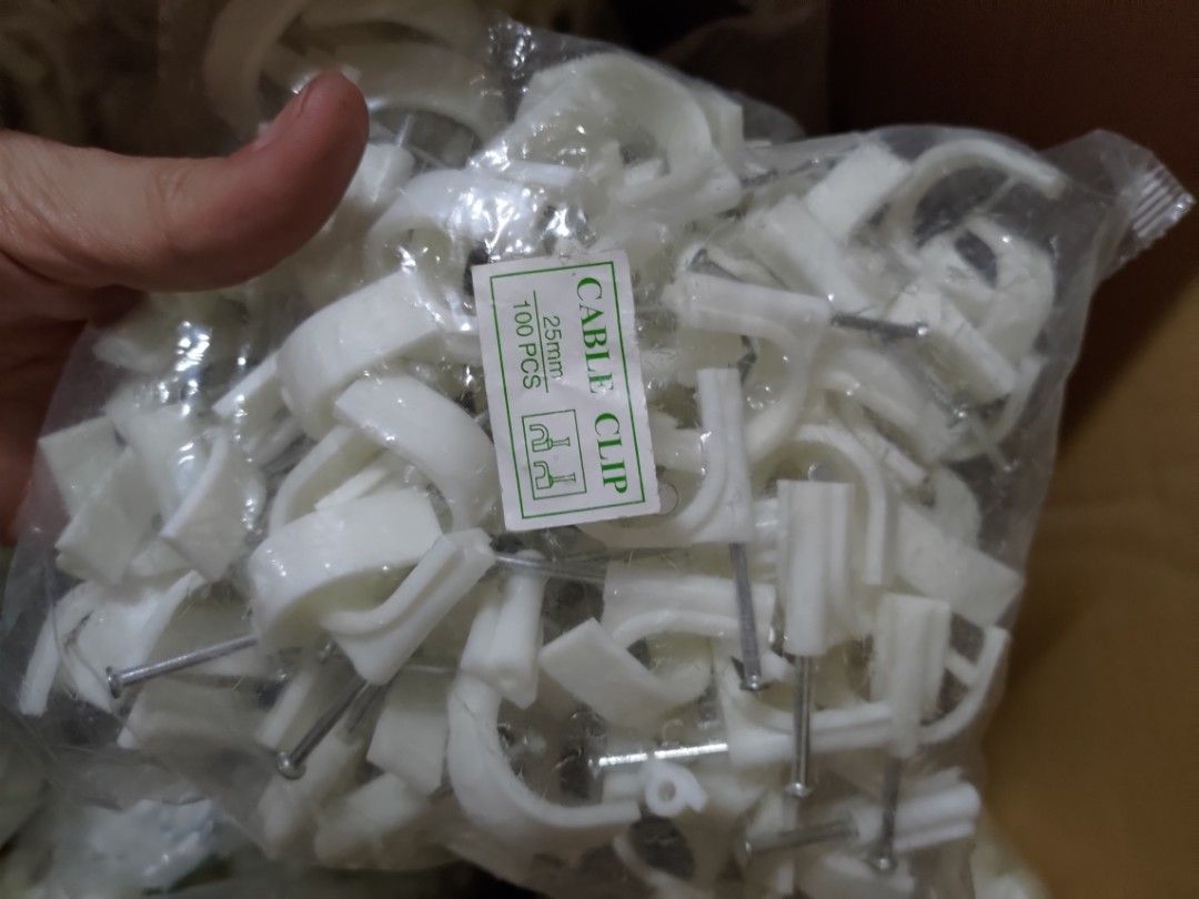 Cable clips and Wall Plugs, Furniture & Home Living, Home Improvement