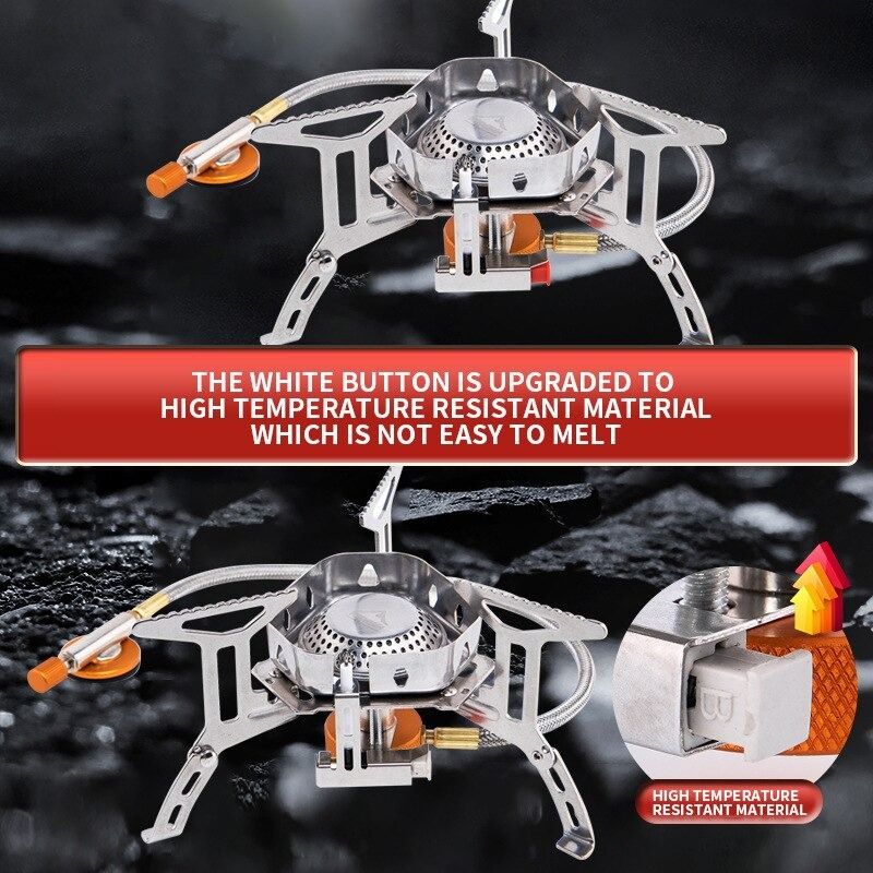 New Outdoor Windproof Camping Stove Furnace Head Gas Stove Picnic Stove Split Furnace