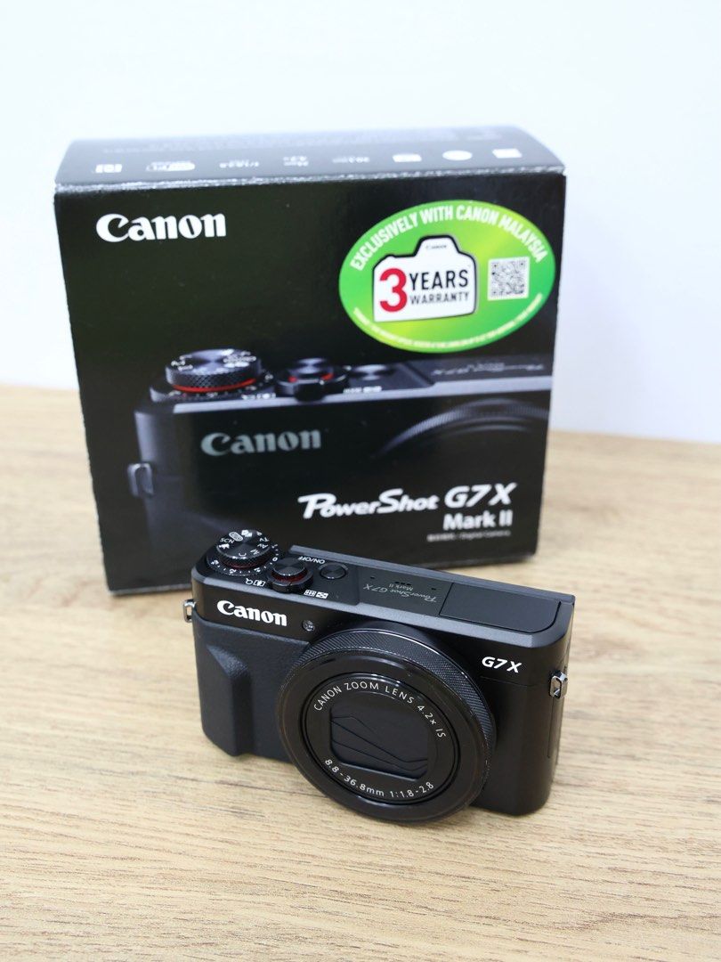 Canon PowerShot G7X Mark II Camera, Black **OPEN BOX**