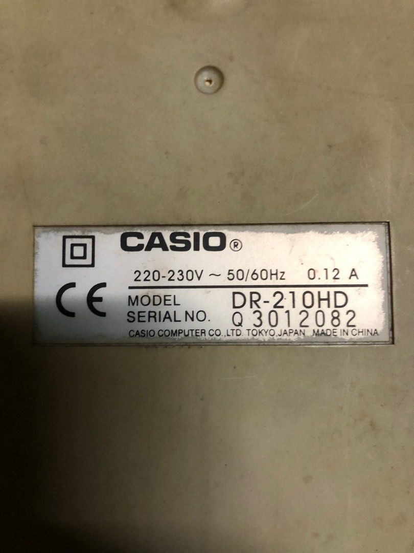 Casio adding machine dr 210hd computers tech printers scanners