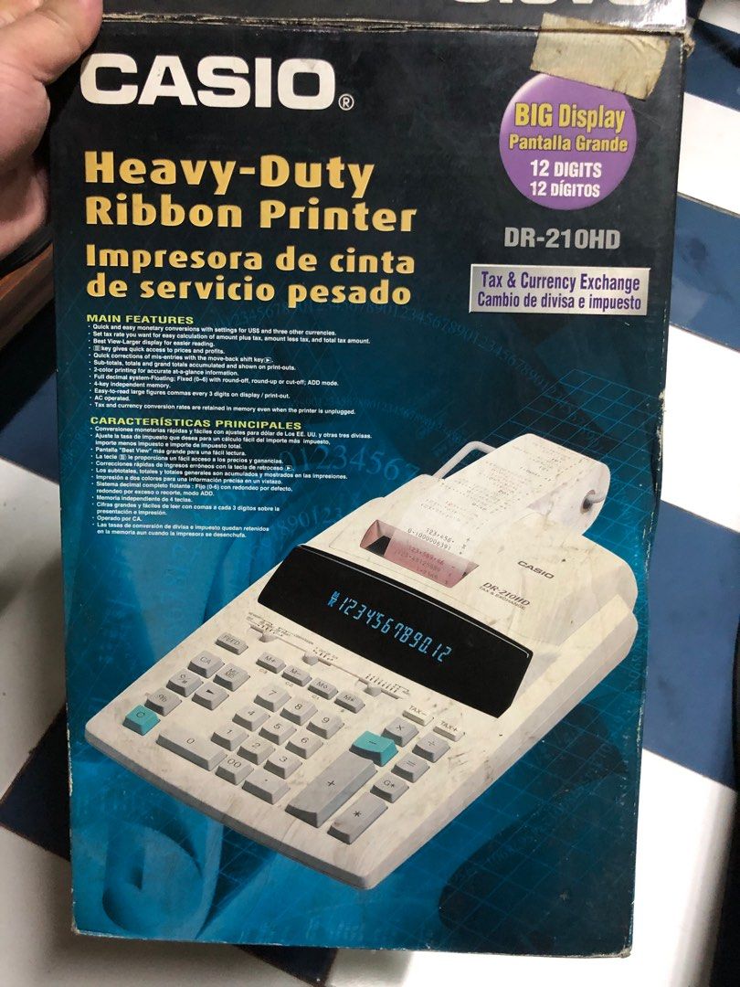Casio adding machine dr 210hd computers tech printers scanners