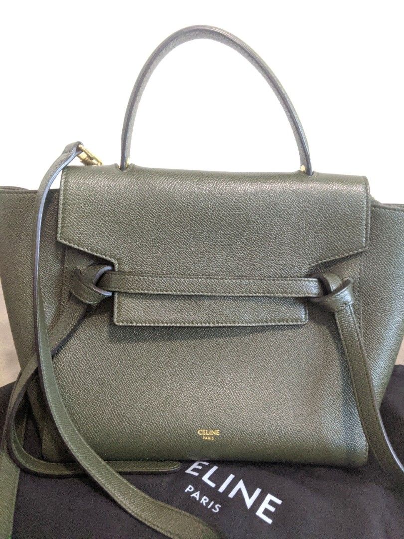 Celine Micro Belt Bag (Khaki) Calfskin, Luxury, Bags Wallets on