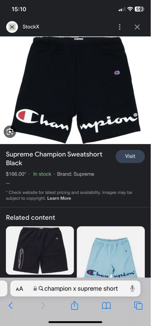 Champion x discount supreme shorts