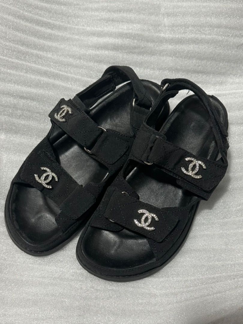 chanel rhinestone sandals