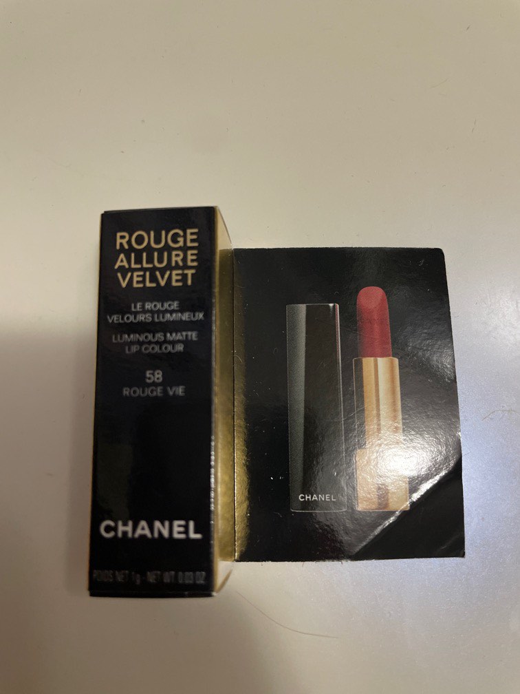 chanel rouge allure velvet lipstick 58 rouge vie 1g, 美容＆個人