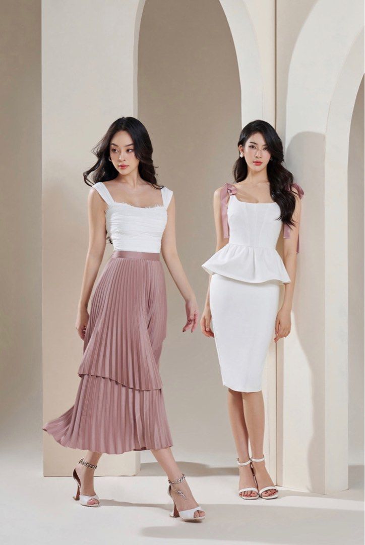 Rose gold peplum dress clearance