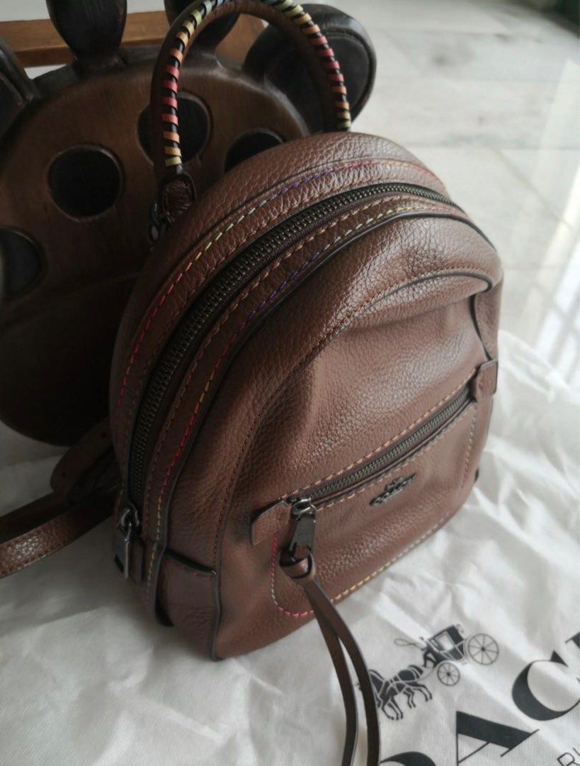 Coach andi backpack with online rainbow stitching
