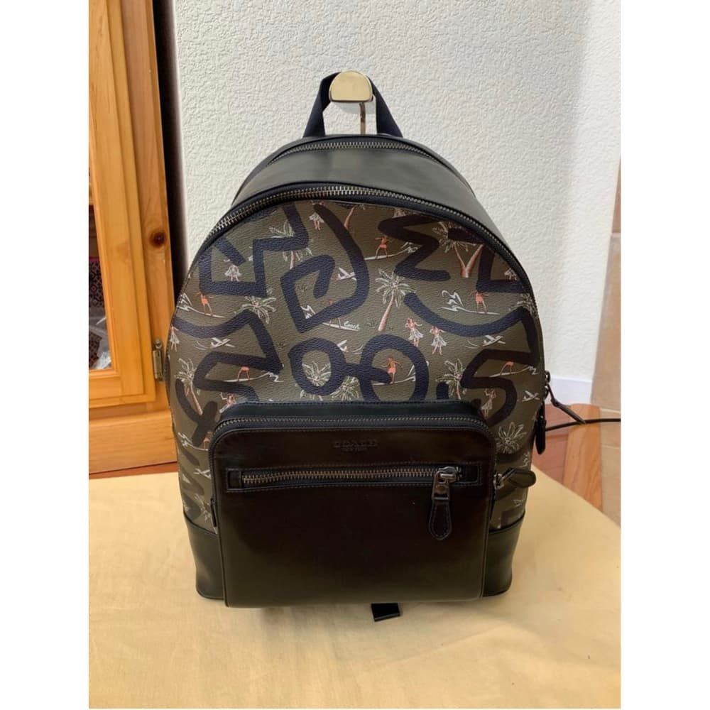 [NEGOTIABLE] Coach Army Green & Black Backpack, Men's Fashion, Bags