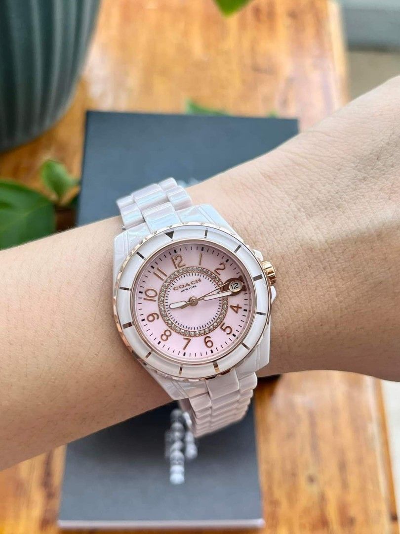 Coach pink sales ceramic watch