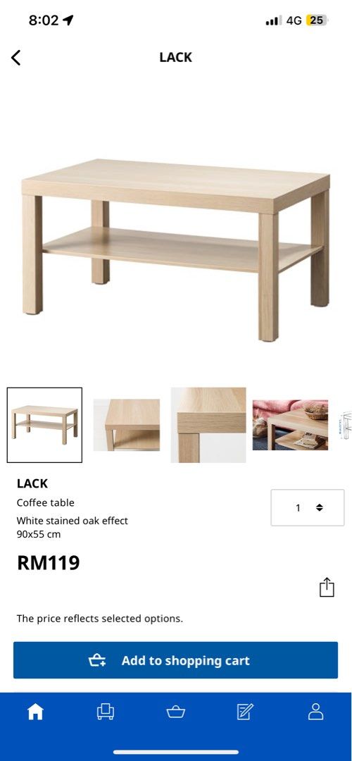 Coffee Table IKEA Used, Furniture & Home Living, Furniture, Tables