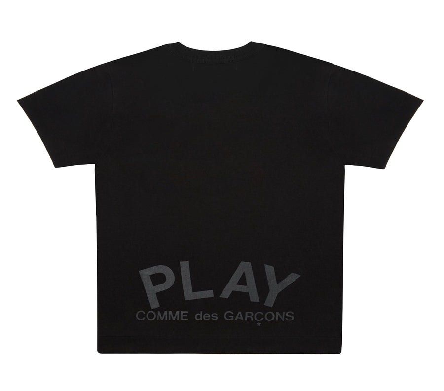 Comme Des Garcons CDG Play Tee Black Double Heart Men s Fashion Tops Sets Tshirts Polo Shirts on Carousell