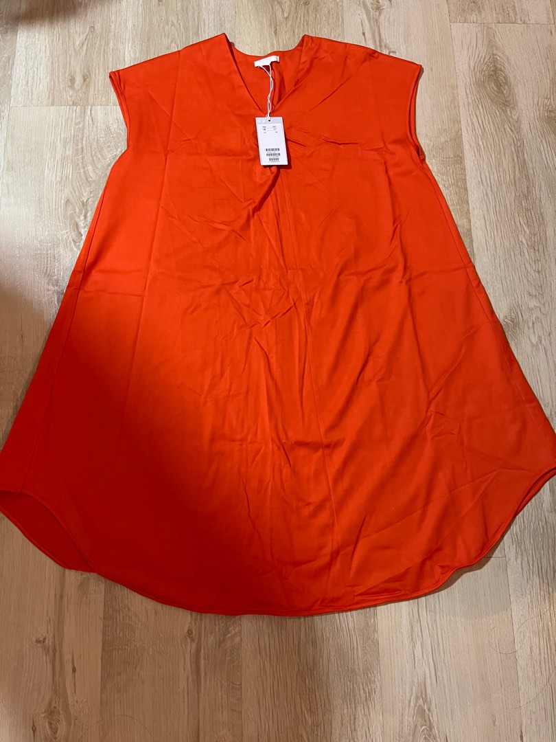 cos orange shirt dress Cos orange shirt dress, with a lovely waist detail