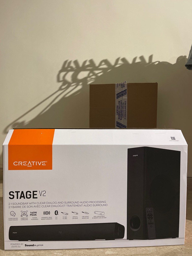 Creative Soundbar Speakers and Subwoofer Stage V2 (Purchased June 2023