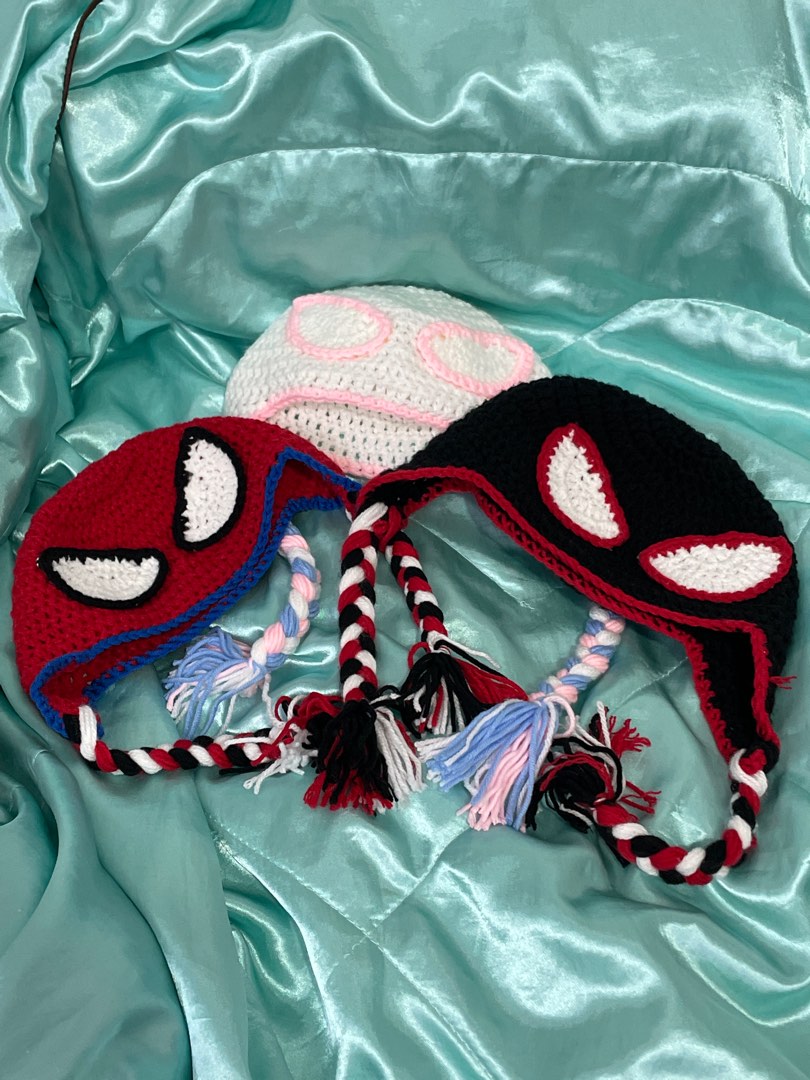 crochet spiderman hat mayday beanie spider man miles stacy peter