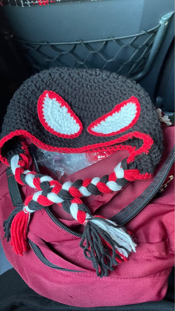 crochet spiderman hat spider man beanie miles gwen pintrest mayday