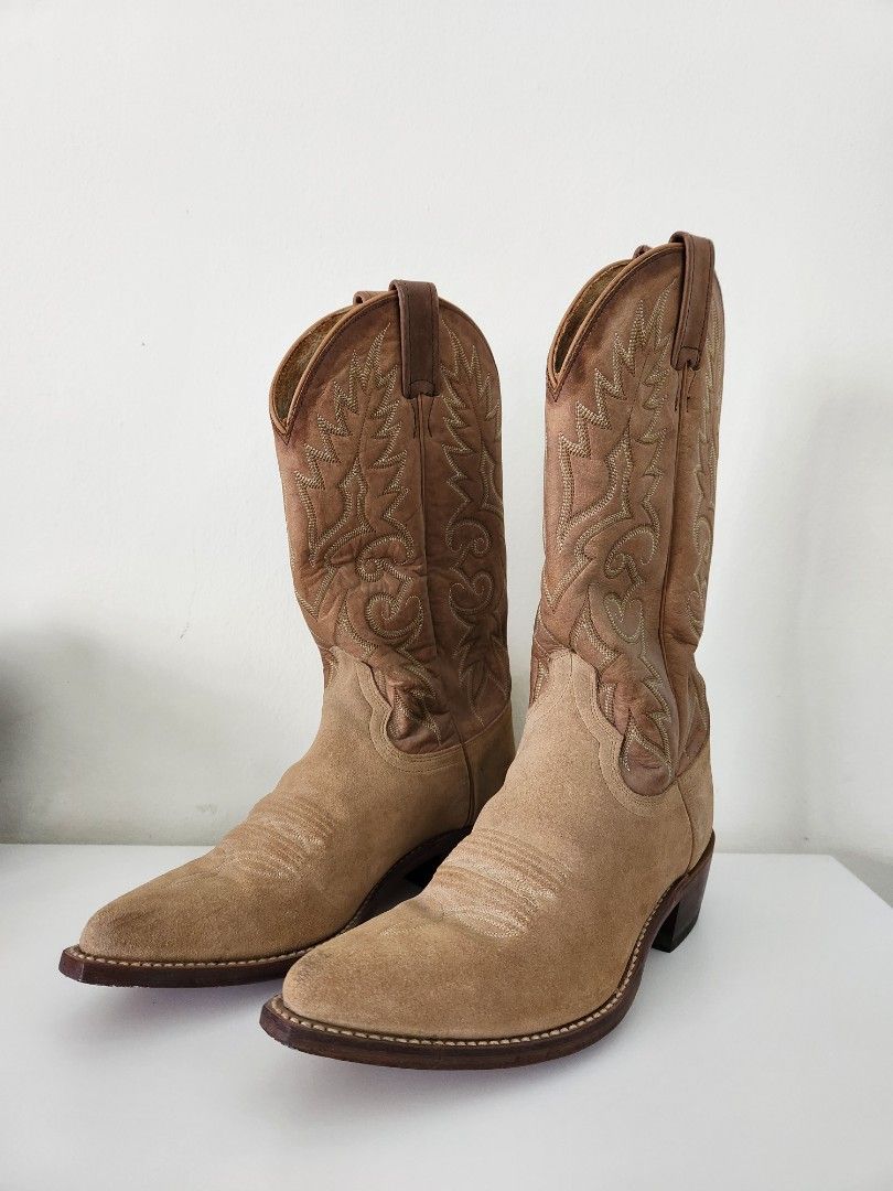 Dan Post Size 8D Cowboy Suede Roughout Boots