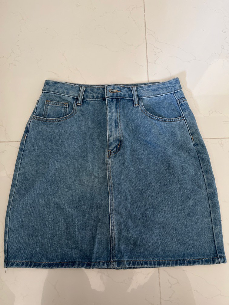 Demin Skirt, Women's Fashion, Bottoms, Skirts on Carousell