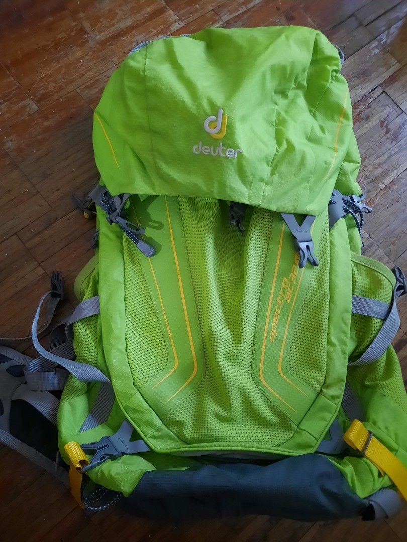 Deuter Trekking Backpack (Category: Other Sports Equipment and Supplies) located in Quezon City. Submitted by arrowmax (Listing ID 1237873519, Image 1). Description: Original Deuter Trekking Backpack Slightly used. Like new. complete with rain cover *please Google the specs na lang and more details for this model. Deuter Spectra ac32 (sl) super ganda at comfortable isuot. hindi masakit sa likod. effective aircomfort!.
