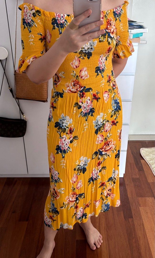 Dorothy perkins yellow deals floral dress