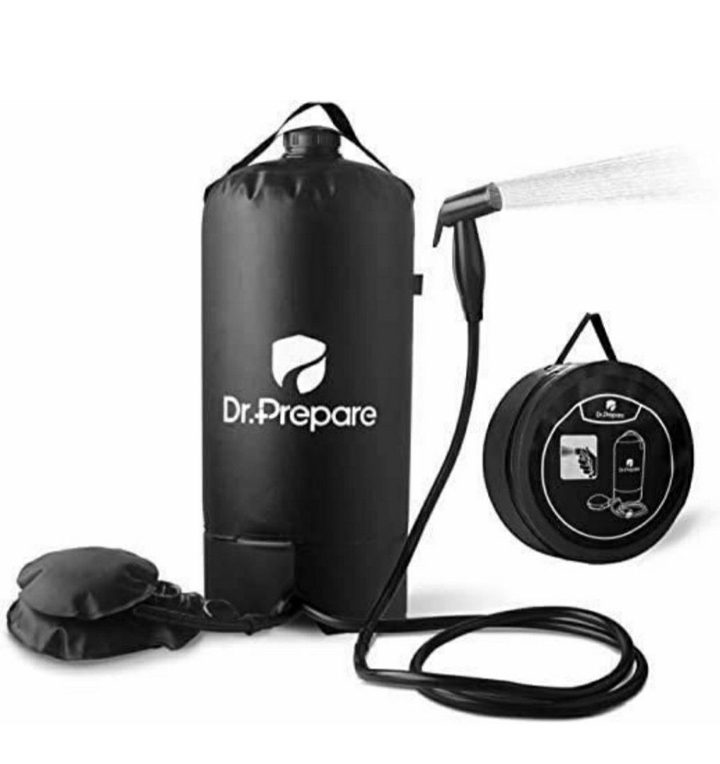 Dr. Prepare Camping Shower, 4 Gallons/15L Portable Camp Shower Bag with