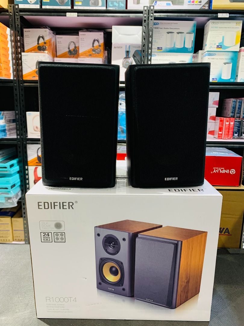 Edifier R1000T4 Multimedia Bookshelf Speaker Black, Audio, Soundbars ...