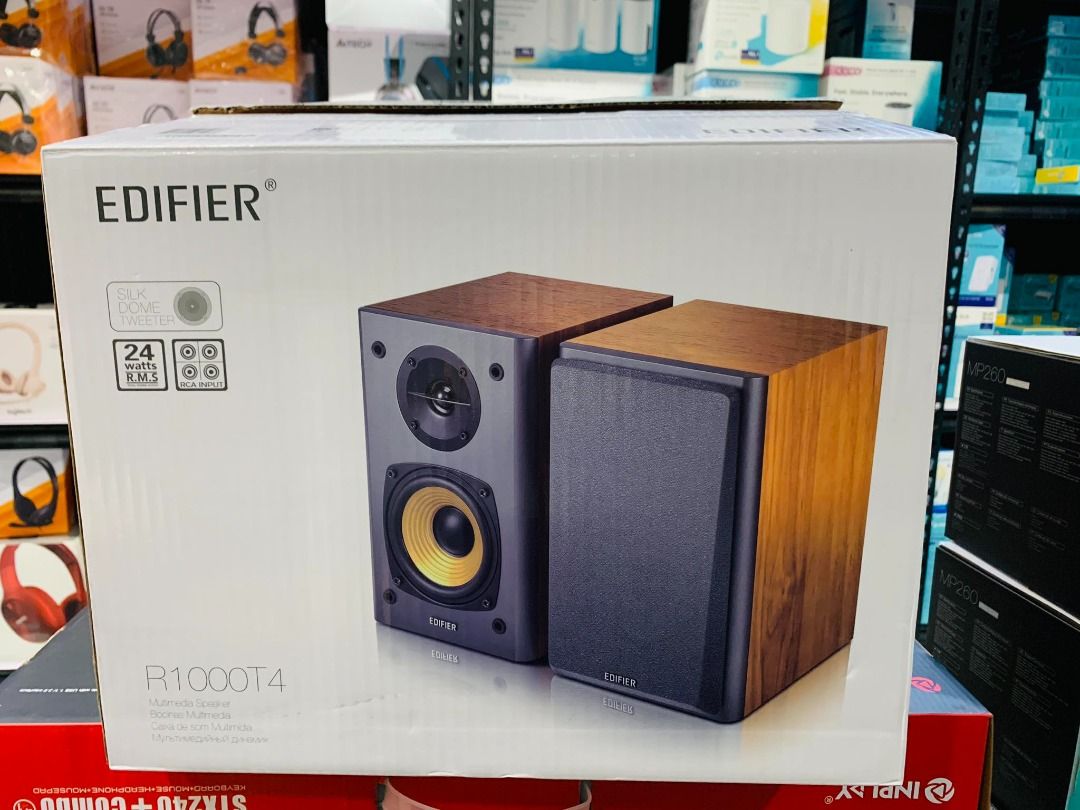 Edifier R1000T4 Multimedia Bookshelf Speaker Black, Audio, Soundbars ...