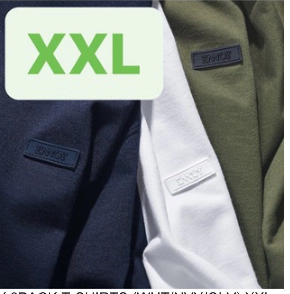 ENNOY 3PACK T-SHIRTS (WHT/NVY/OLV) XXL, 男裝, 上身及套裝, T-shirt