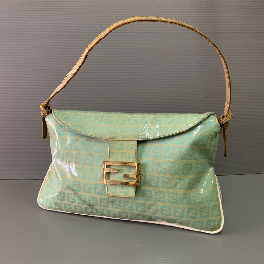 Fendi Zucchino Mini Pochette, Luxury, Bags & Wallets on Carousell