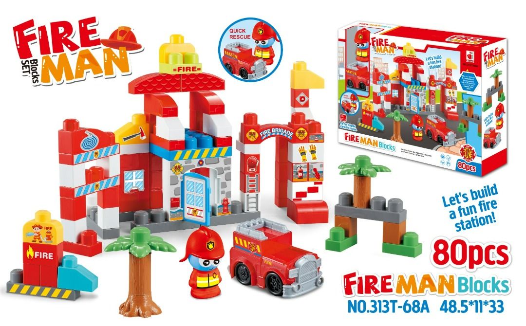 Fireman Blocks, Hobbies & Toys, Toys & Games on Carousell