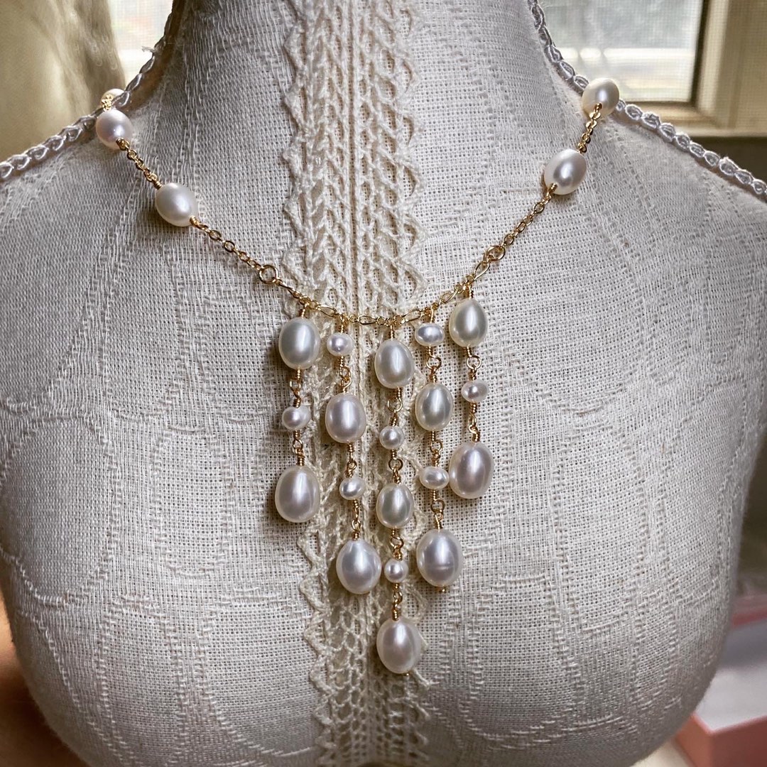 Fresh pearl clearance necklace