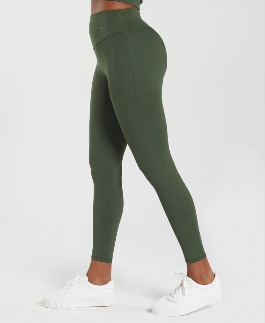 Gymshark Elevate Leggings in Moss Olive, Women's Fashion