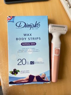 Hair Remover Painless Epilator and Wax Body Strips Bundle