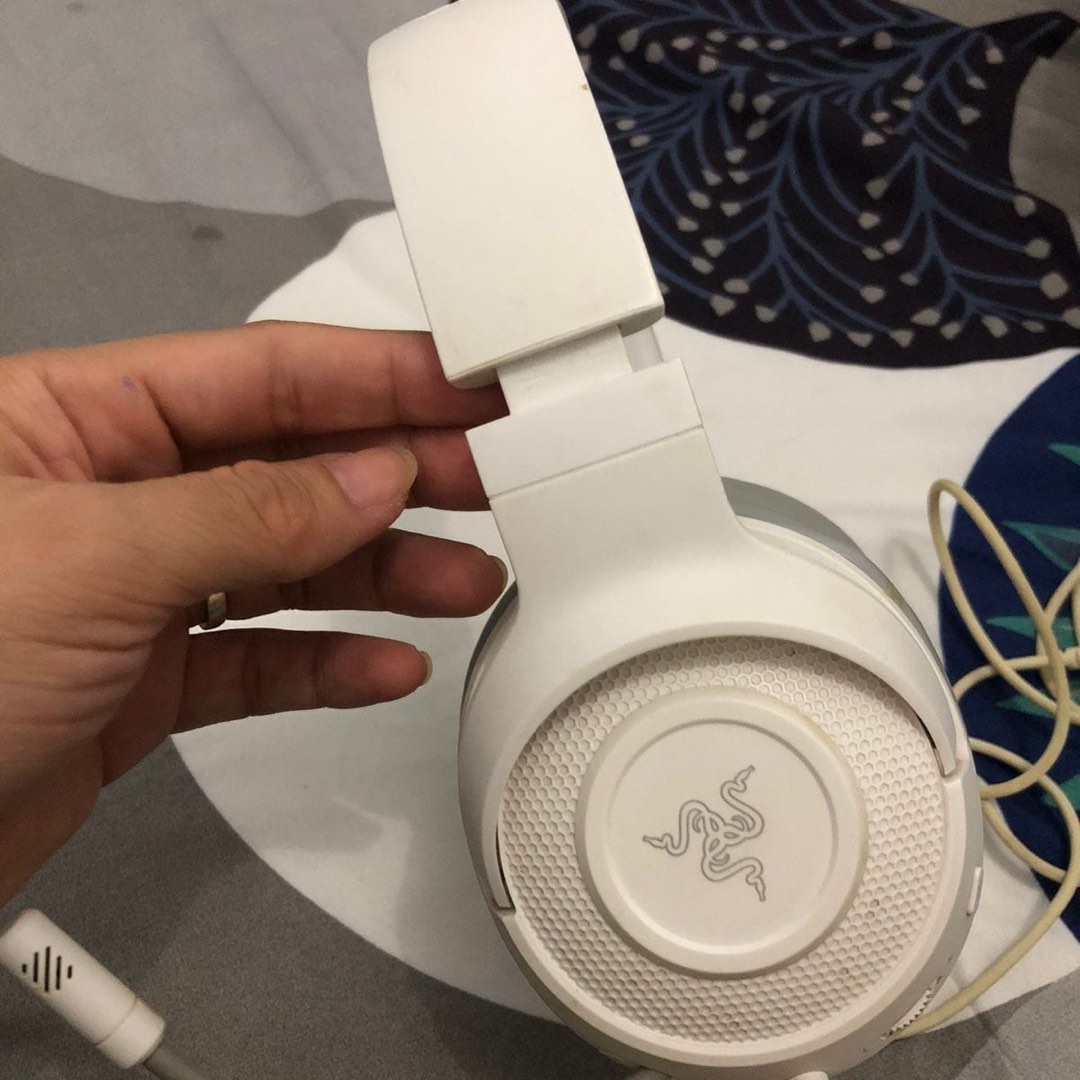 HEADSET GAMING RAZER KRAKEN X MERCURY WHITE, Musik & Media, Aksesoris