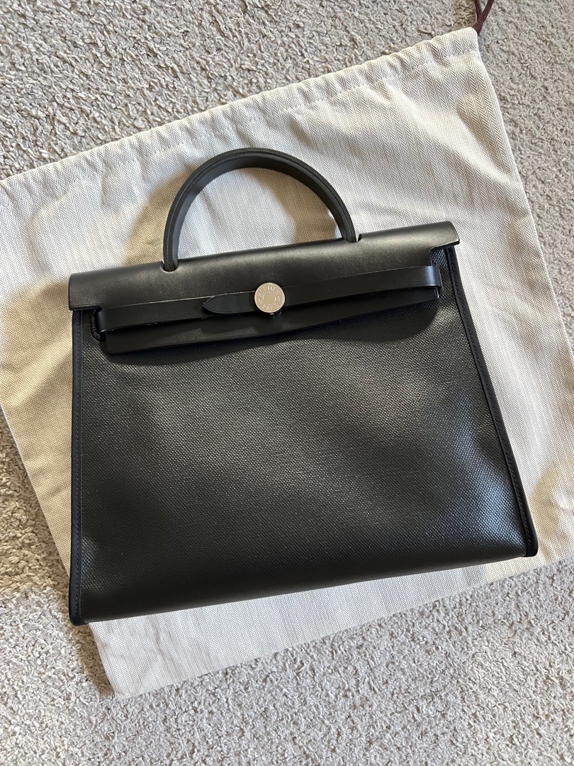 Hermes herbag coated canvas deals
