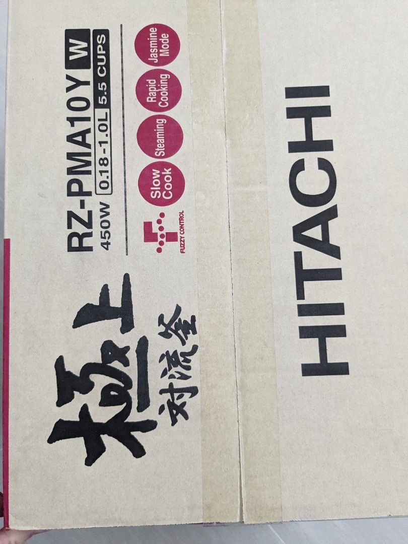 Hitachi rice cooker RZPMA10Y, TV & Home Appliances, Kitchen Appliances