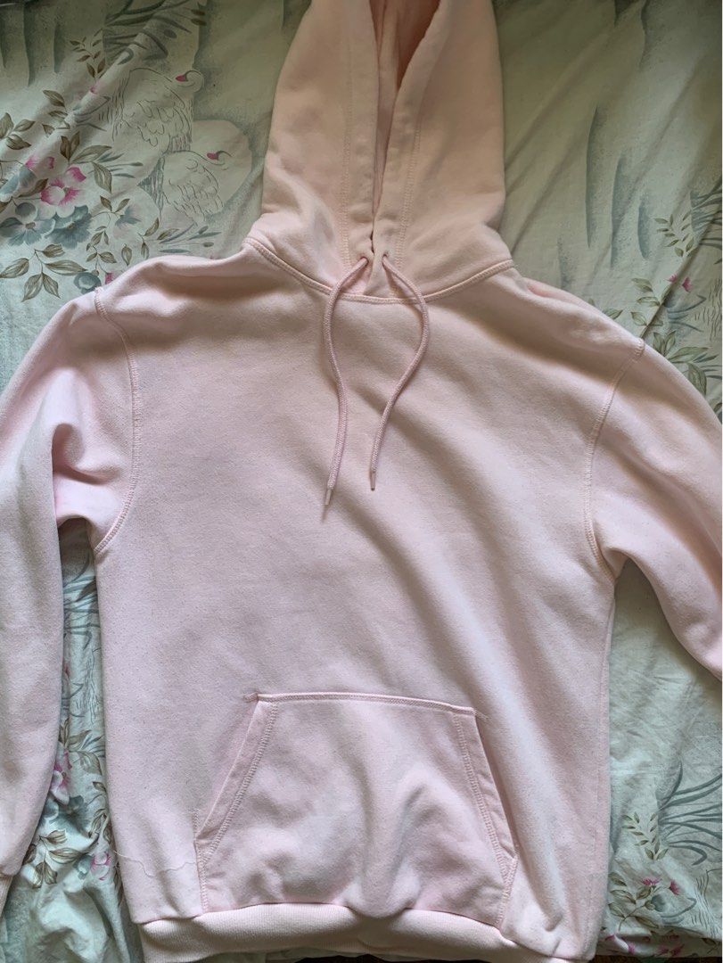H M Pink Hoodie S Size Men s Fashion Tops Sets Hoodies on