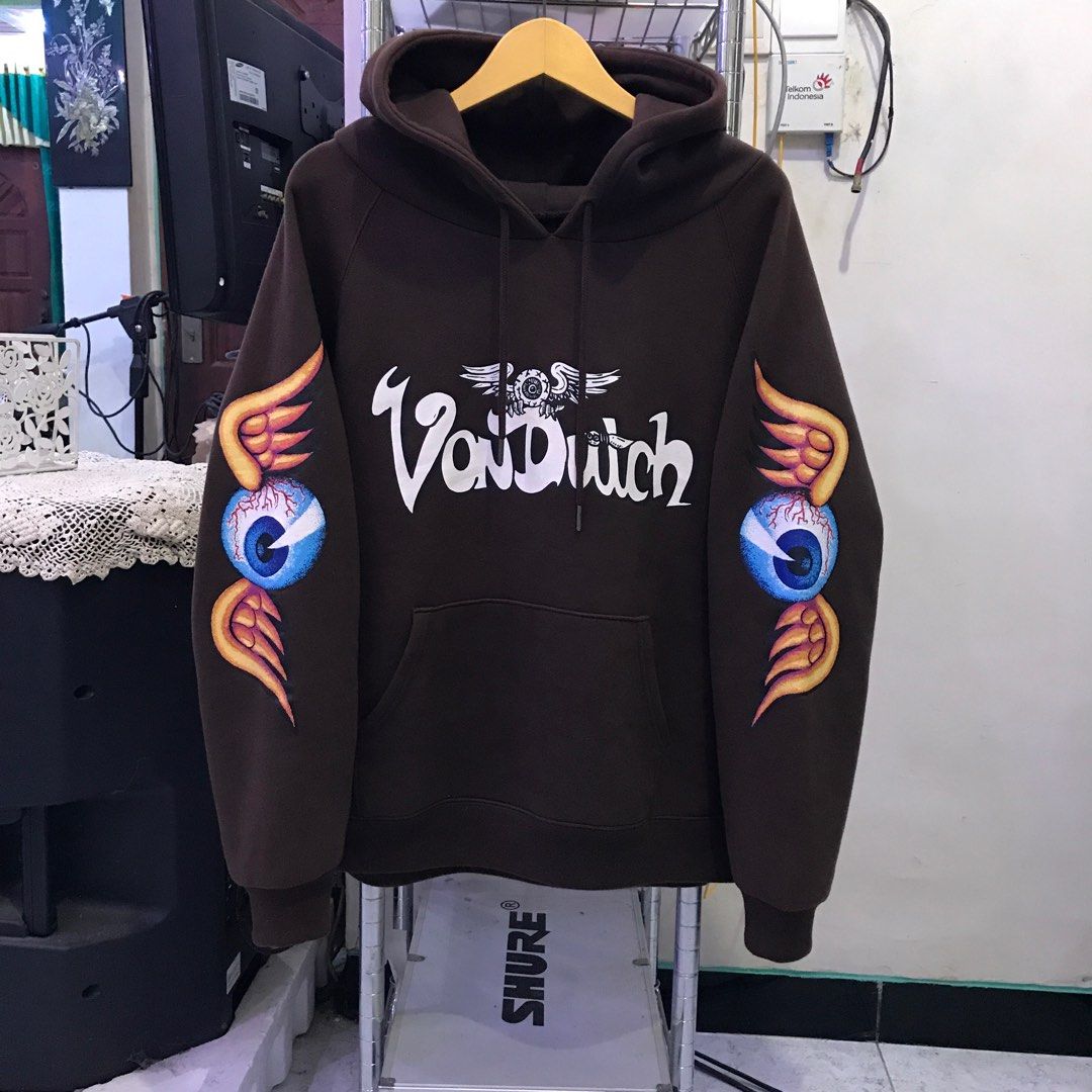 Hoodie Von Dutch Flying Eyeball Fesyen Pria Pakaian Baju