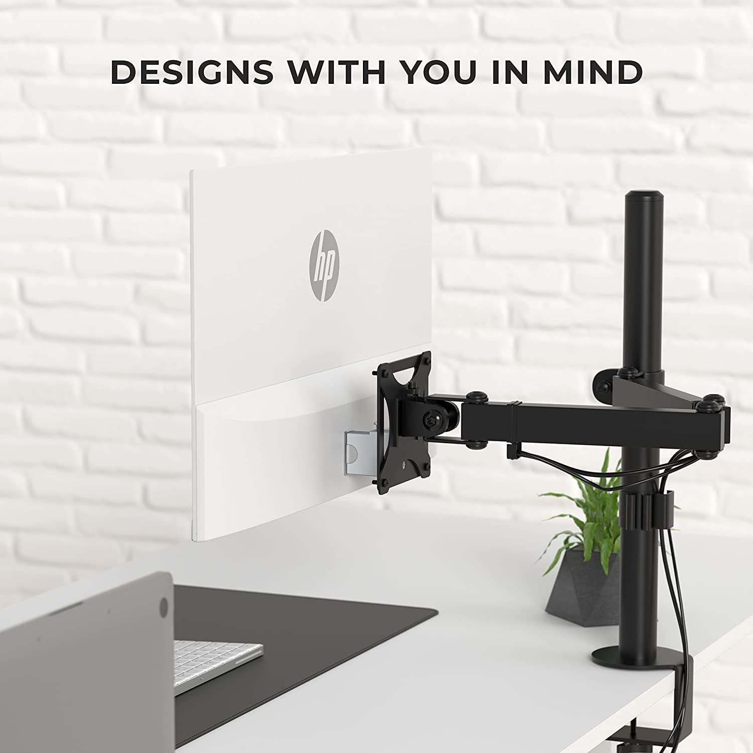 HumanCentric VESA Mount Adapter for HP M Series Monitors M22f, M24f, M24fd, M24fw, M24fwa, M27f