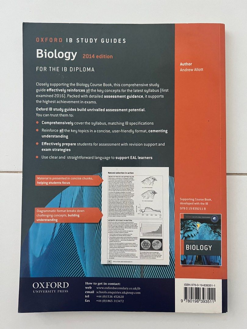 IB Diploma Biology textbook, Hobbies & Toys, Books & Magazines ...