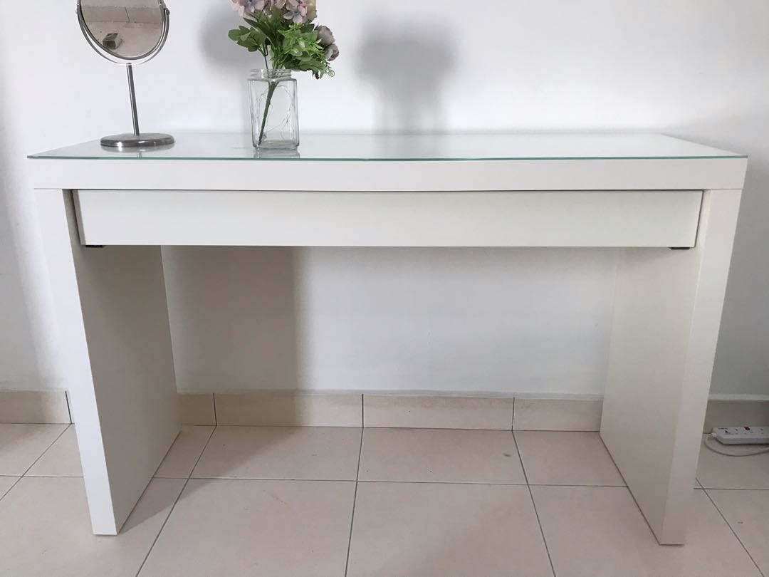 Ikea Dressing Table with Glass Top, Furniture & Home Living, Furniture