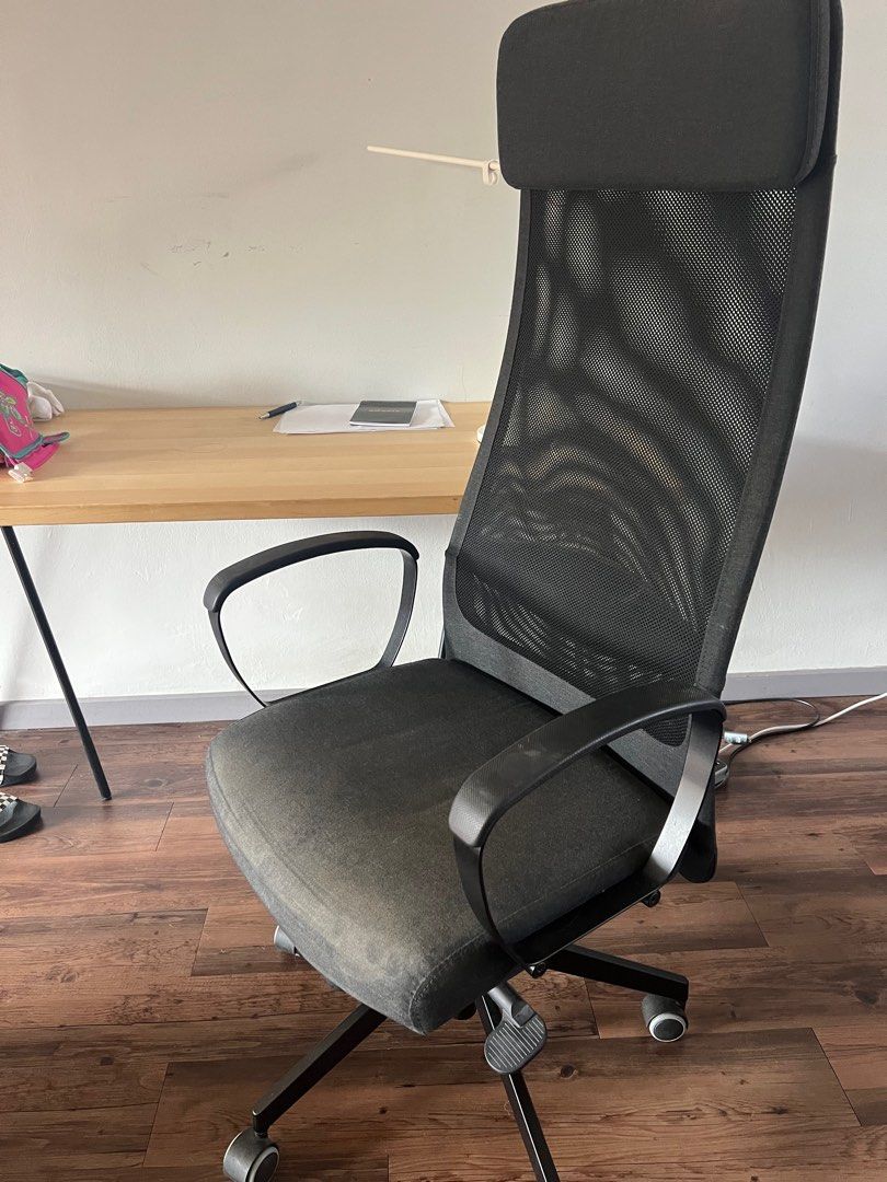 Ikea office chair MARKUS Office chair, Vissle dark grey, Furniture & Home Living, Furniture