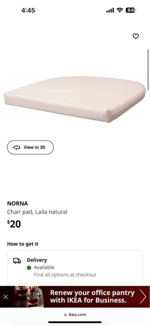 NORNA Chair pad, Laila natural - IKEA